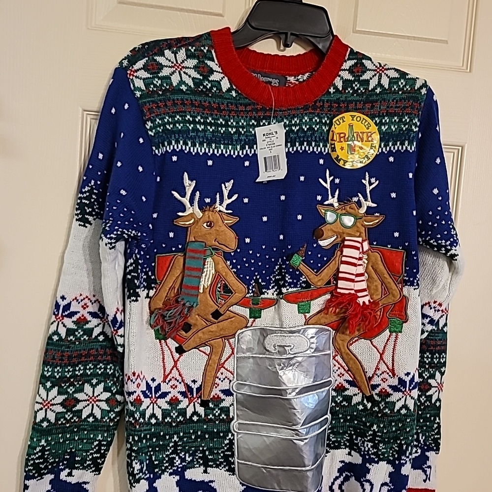Kohl's Blue Reindeer Crewneck Sweater